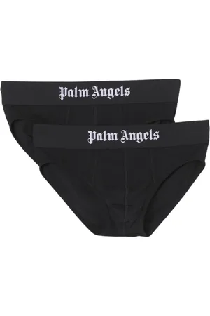Palm Angels Bielizna, Mężczyzna, Czarny, L, Męskie Białe Bielizna 2Pack
