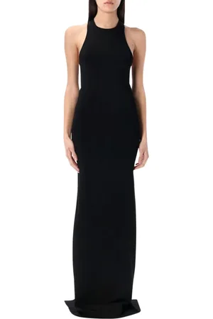 Saint Laurent Sukienki, Kobieta, Czarny, M, Elegancka Sukienka Maxi Bez Rękawów Czarna