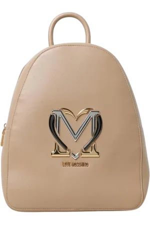 Moschino Torebki, Kobieta, Beżowy, ONE SIZE, Stylowy Kremowy Plecak Zamykany na Zamek