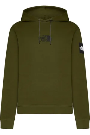 The North Face Bluzy, Mężczyzna, Zielony, S, Zielony Sweter z Kapturem Logo
