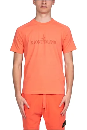 Stone Island Koszulki, Mężczyzna, Pomarańczowy, M, Różowy Kwart Men