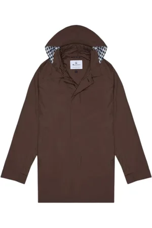 Aquascutum Płaszcze, Mężczyzna, brązowy, 2XL, Lekki płaszcz z kapturem