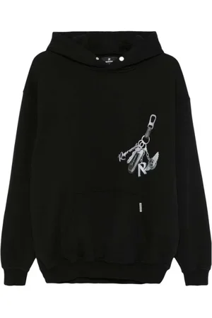 Represent Bluzy, Mężczyzna, Czarny, S, Czarna bluza z kapturem z nadrukiem klucza