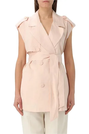 Armani Exchange Kurtki, Kobieta, Różowy, S, Różowy Bezrękawnik, Elegancki Styl