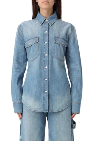 Stella McCartney Bluzki, Kobieta, Niebieski, S, Denim, Niebieska Koszula Denimowa