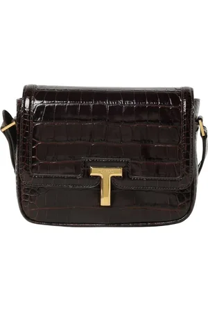 Tom Ford Torebki, Kobieta, brązowy, ONE SIZE, Brązowa skórzana torba na ramię