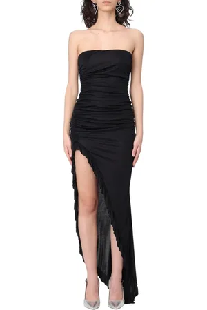 ANIYE BY Sukienki, Kobieta, Czarny, M, Czarna Asymetryczna Sukienka Maxi