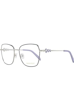 Emilio Pucci Akcesoria, Kobieta, Niebieski, ONE SIZE, Niebieskie Okulary Optyczne Damskie Kwadratowy Styl