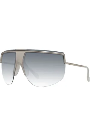 Max Mara Akcesoria, Kobieta, Szary, ONE SIZE, Srebrne Okulary Aviator dla Kobiet