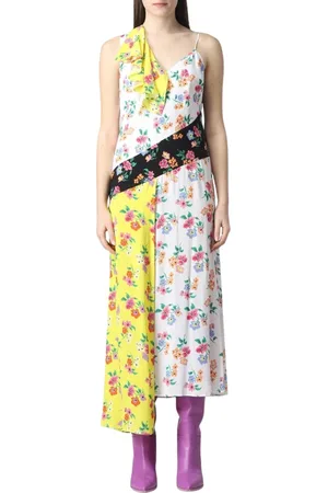 Msgm Sukienki, Kobieta, Wielobarwność, S, Elegancka Kwiatowa Sukienka Midi