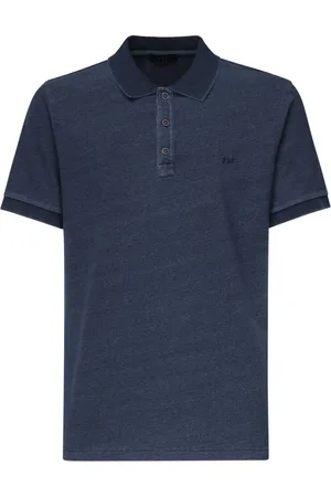 FAY Koszulki, Mężczyzna, Niebieski, XL, Niebieska Koszulka Polo z Haftem Logo