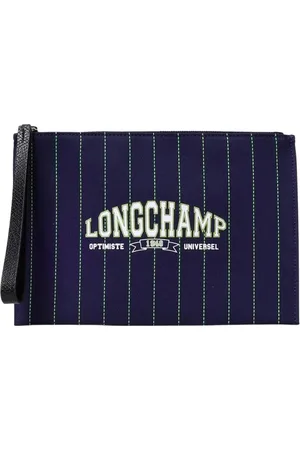 Longchamp Torebki, Kobieta, Niebieski, ONE SIZE, Niebieska Pinstripe Clutch