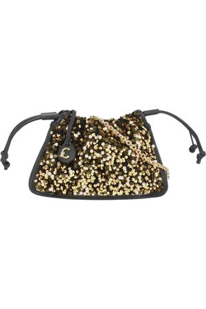 Coccinelle Torebki, Kobieta, Żółty, ONE SIZE, Złota Sequin Mini Clutch