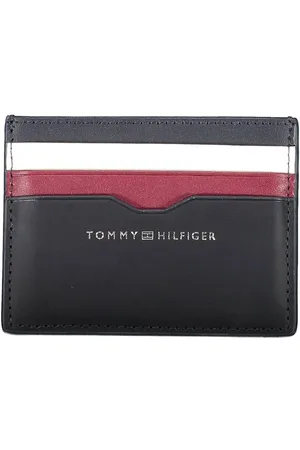 Tommy Hilfiger Akcesoria, Mężczyzna, Niebieski, ONE SIZE, Niebieska Skórzana Portmonetka Męska