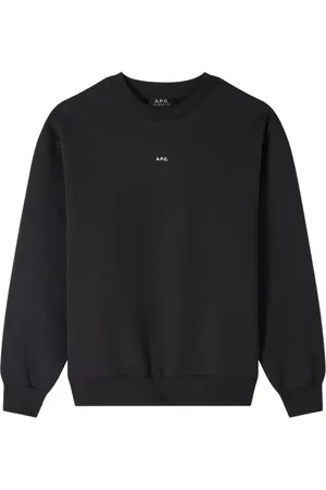 A.P.C. Bluzy, Mężczyzna, Czarny, L, Czarny Sweter Oversize z Mikrologiem