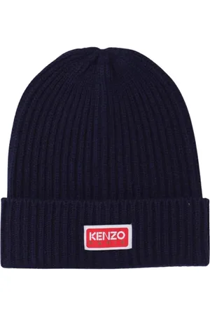 Kenzo Akcesoria, Kobieta, Niebieski, ONE SIZE, Niebieski ściągany czapka z logo