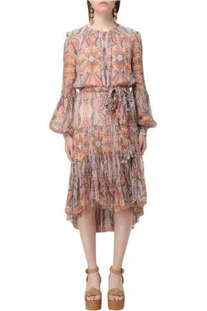 Etro Sukienki, Kobieta, Wielobarwność, S, Kolorowa Sukienka w Paisley w Stylu Warstwowym