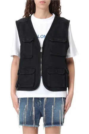 Pinko Kurtki, Kobieta, Czarny, XS, Denim, Czarny Denim Joker Gilet