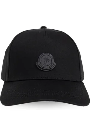 Moncler Akcesoria, Mężczyzna, Czarny, ONE SIZE, Bawełna, Czapka z daszkiem
