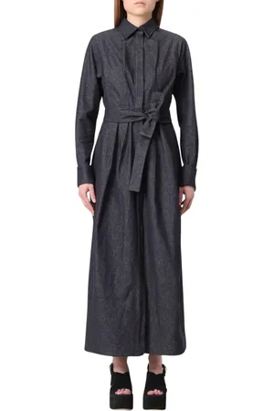 Max Mara Sukienki, Kobieta, Niebieski, 2XS, Niebieska Elegancka Sukienka Luźny Krój