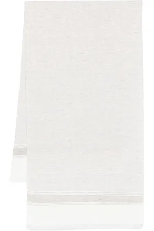 Brunello Cucinelli Akcesoria, Mężczyzna, Biały, ONE SIZE, Elegancki Jedwabny Szal Msc 690Ag Cui 76