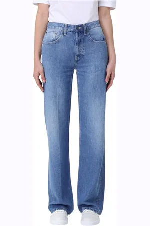 Dondup Jeansy, Kobieta, Niebieski, W26, Denim, Niebieskie Jeansyy Wide Leg dla Kobiet