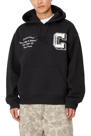 Carhartt Bluzy, Mężczyzna, Czarny, L, Bawełna, Bluza z Kapturem Brązowe Kaczki