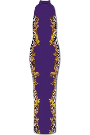 VERSACE Sukienki, Kobieta, Fioletowy, S, Sukienka z golfem