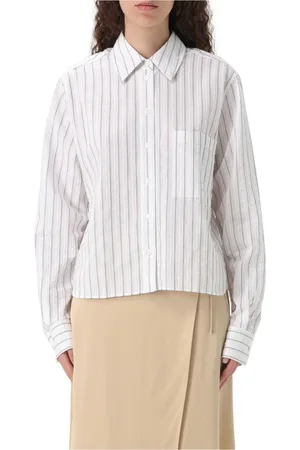 HUGO BOSS Bluzki, Kobieta, Biały, 3XL, Biała Koszula z Długim Rękawem z Materiału Poplin