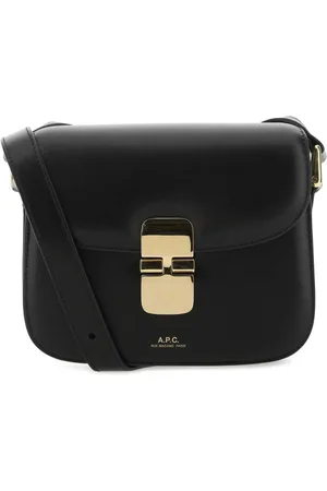 A.P.C. Torebki, Kobieta, Czarny, ONE SIZE, Torba Grace na Ramię z Czarnego Skóry