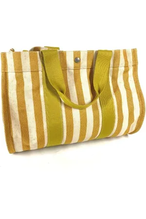 Hermès Pre-owned, Kobieta, Biały, ONE SIZE, Bawełna, Pre-owned Cotton shoulder-bags