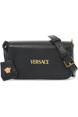 VERSACE Torebki, Kobieta, Czarny, ONE SIZE, Zamsz, Torba z metką ze skóry nappa