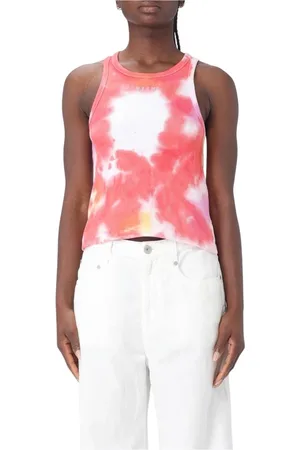 Msgm Koszulki, Kobieta, Wielobarwność, M, Kolorowy Racerback Tank Top