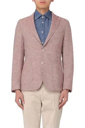 HUGO BOSS Kurtki, Mężczyzna, Pomarańczowy, 3XL, Pomarańczowa Marynarka z Jednym Rzędem Guzików i Klapami