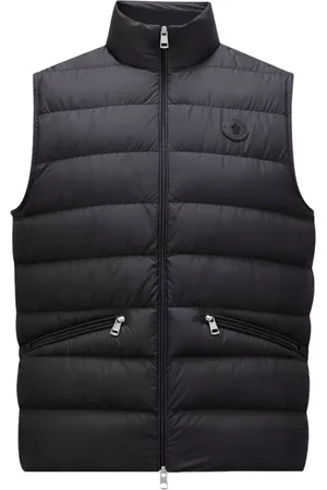 Moncler Kurtki, Mężczyzna, Czarny, 3XL, Klasyczny Czarny Kamizelka Puchowa