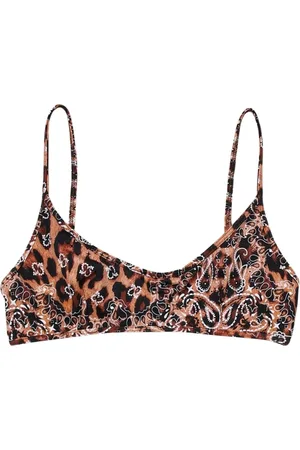 MC2 SAINT BARTH Stroje kąpielowe, Kobieta, Wielobarwność, S, Leopard Paisley Bikini Top