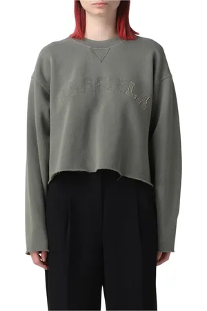 Maison Margiela Bluzy, Kobieta, Zielony, M, Zielony sweter w luzie