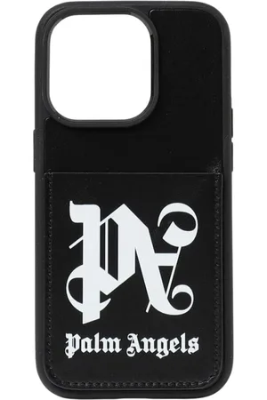 Palm Angels Akcesoria, Mężczyzna, Czarny, ONE SIZE, Elegancki Etui na Telefon z Uchwytem na Karty