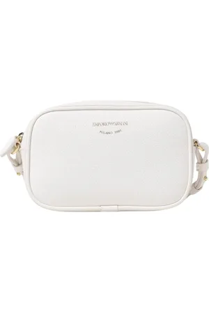 Emporio Armani Torebki, Kobieta, Biały, ONE SIZE, Biała skórzana torba na ramię