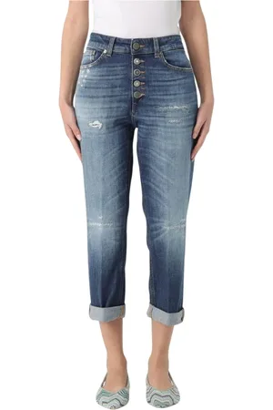 Dondup Jeansy, Kobieta, Niebieski, W30, Niebieskie Boyfriend Jeansy