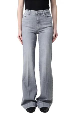 7 for all Mankind Jeansy, Kobieta, Szary, W31, Stylowe Szare Jeansyy z Wysokim Stanem