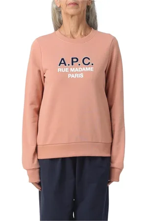 A.P.C. Bluzy, Kobieta, Różowy, XS, Różowy Bluza z Logo dla Kobiet
