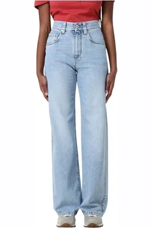 Brunello Cucinelli Jeansy, Kobieta, Niebieski, M, Klasyczne Niebieskie Jeansyy Wide Leg