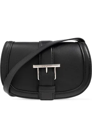 Alexander McQueen Torebki, Kobieta, Czarny, ONE SIZE, Skórzana torba `Mini T-Bar Satchel`