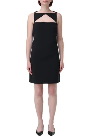 VERSACE Sukienki, Kobieta, Czarny, S, Czarna Mini Sukienka Elegancki Styl