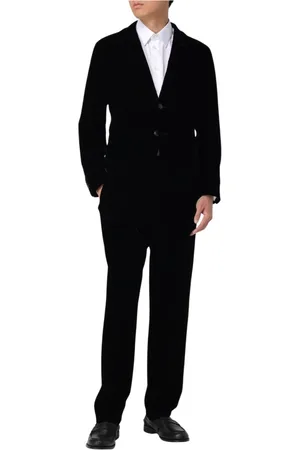 Giorgio Armani Garnitury, Mężczyzna, Czarny, M, Klasyczny Czarny Velvet Blazer Suit