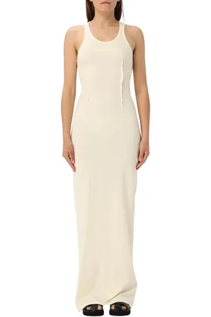 Maison Margiela Sukienki, Kobieta, Biały, S, Elegancka Biała Sukienka Maxi