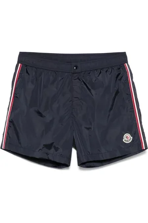 Moncler Stroje kąpielowe, Mężczyzna, Niebieski, L, Niebieska Odzież Morska Stylowa