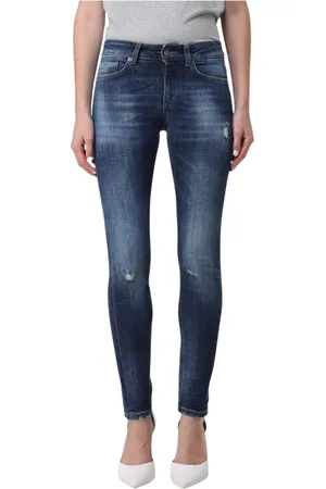 Dondup Jeansy, Kobieta, Niebieski, W24, Denim, Zniszczone Skinny Jeansy