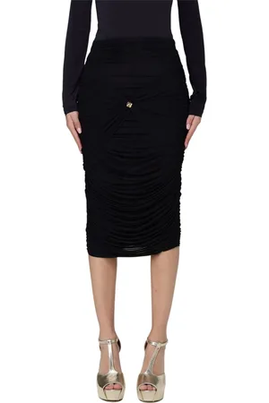 Elisabetta Franchi Spódnice, Kobieta, Czarny, M, Stylowa Spódnica Gonna dla Kobiet